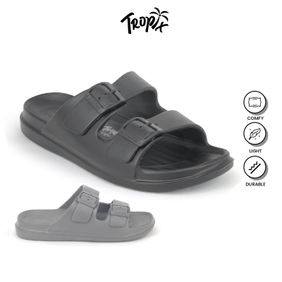 Men Soft EVA Slipper Black | Grey ESA747A2 TROPIX Anti-Slip Super Light